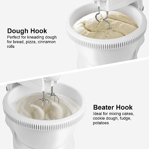 INALSA Stand Mixer cum Hand Mixer Promix | 500 Watt | Quick Burst Technology | 2.5 L Self Rotation Bowl |5 Variable Speeds with Turbo Function| Detachable Base | Dough & Beater Hooks| White / Grey INALSA Stand Mixer cum Hand Mixer Promix | 500 Watt | Quick Burst Technology | 2.5 L Self Rotation Bowl |5 Variable Speeds with Turbo Function| Detachable Base | Dough & Beater Hooks| White / Grey
